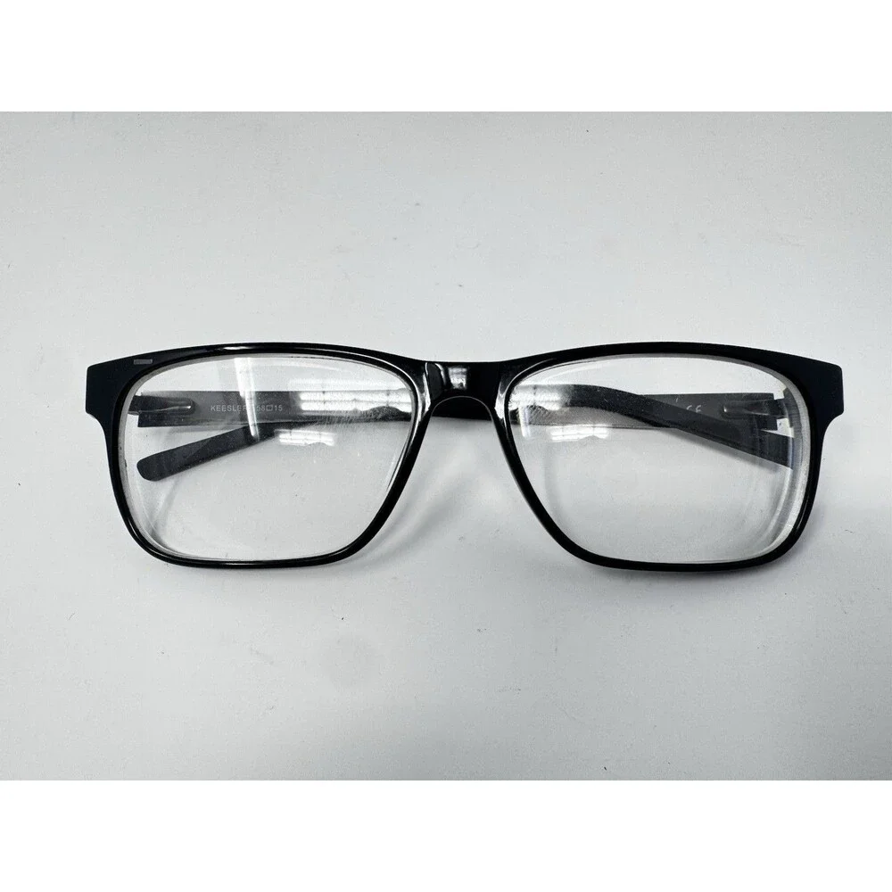Randolph Keesler Eyeglass Frames Black Rectangle Japan 58-15-145 (B)
